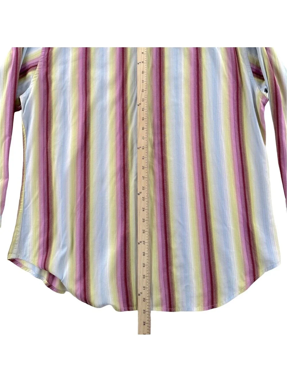 Robert Graham Multi-Color Stripe Embroidered Button Front Shirt 2XL